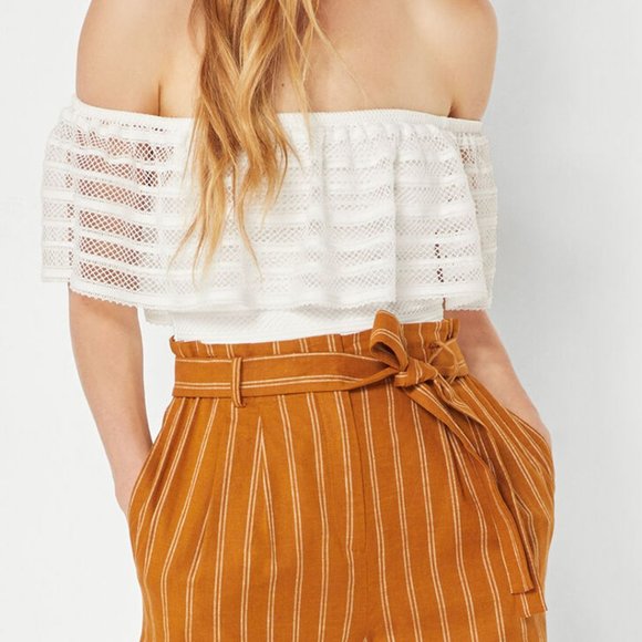 BCBGMAXAZRIA Lace Ruffle Bodysuit - Picture 2 of 7